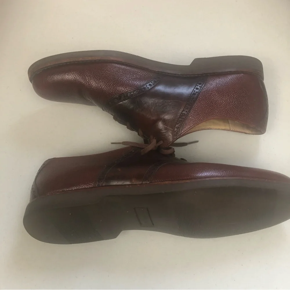 Cole Haan Shoes /Oxford Brown Pebbled Leather /Men's Size 13 D